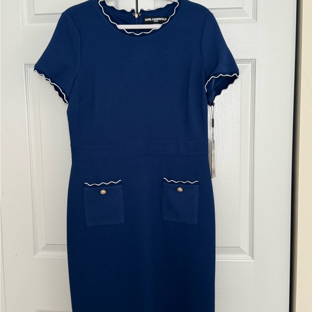 Karl Lagerfeld Royal Blue Midi Dress